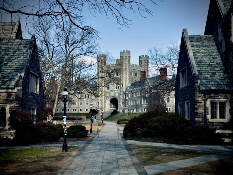 Captivating view of Princeton University architecture showcasing gothic style buildings.